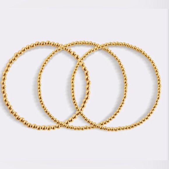 Mint & Lily Stackable Gold Beaded Bracelets - Picture 4 of 5